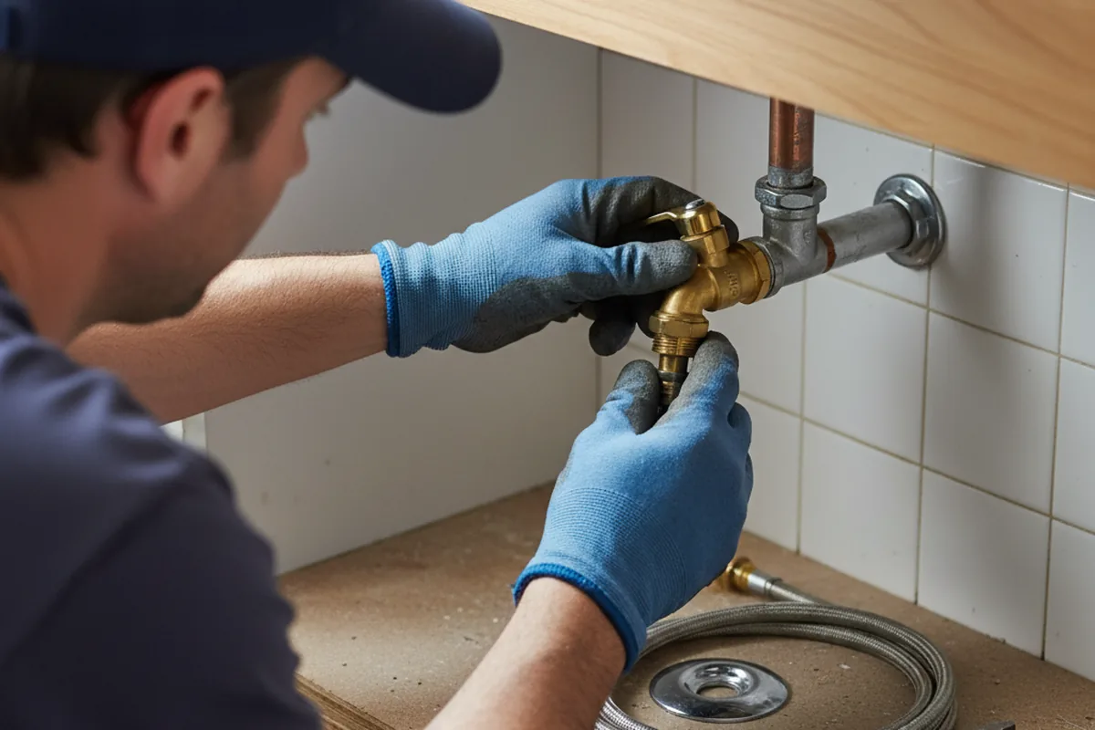 Shutoff valve and fitting work during Well Pump Repair in Cherry Valley